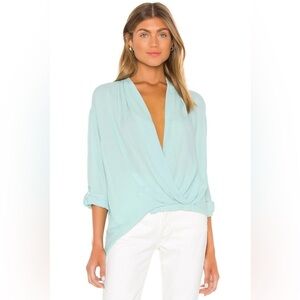 NWT YFB Young Fabulous & Broke Corinne Aqua Top M